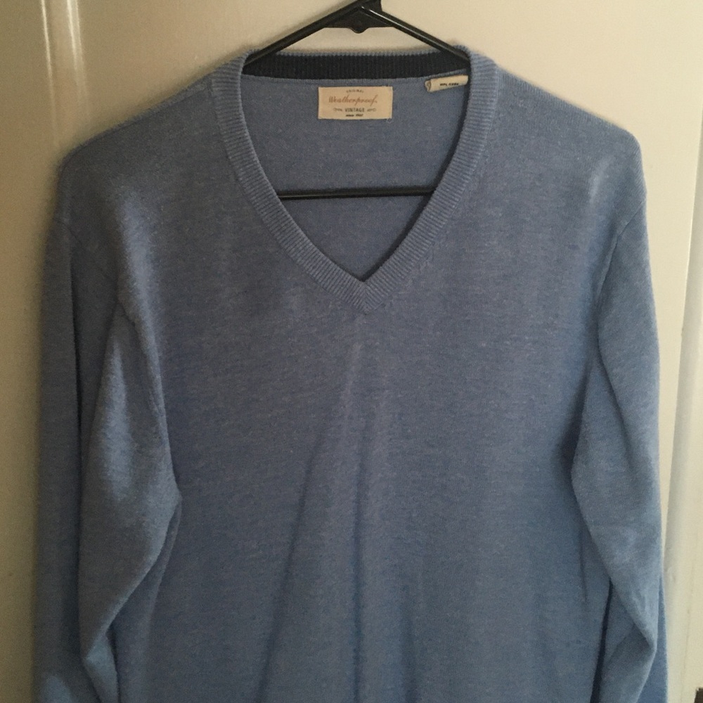 Weatherproof Blue Cashmere Sweater Men’s Medium